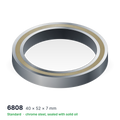6808 solid oil ball bearing, 40 × 52 × 7 mm, chrome steel, sealed with solid oil