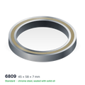 6809 solid oil ball bearing, 45 × 58 × 7 mm, chrome steel, sealed with solid oil