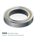 6909 solid oil ball bearing, 45 × 68 × 12 mm, chrome steel, sealed with solid oil