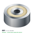 691 solid oil ball bearing, 1 × 4 × 1.6 mm, chrome steel, sealed with solid oil