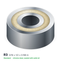 R3 solid oil ball bearing, 3/16 × 1/2 × 0.196 in, chrome steel, sealed with solid oil